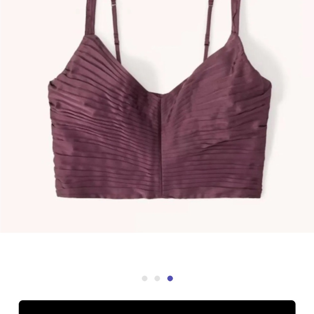 Abercrombie & Fitch Mauve Pleated Crop Top